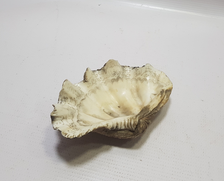 OSMANLI DÖNEMİ TILSIMLI DENİZ KABUĞU ŞİFA TASI