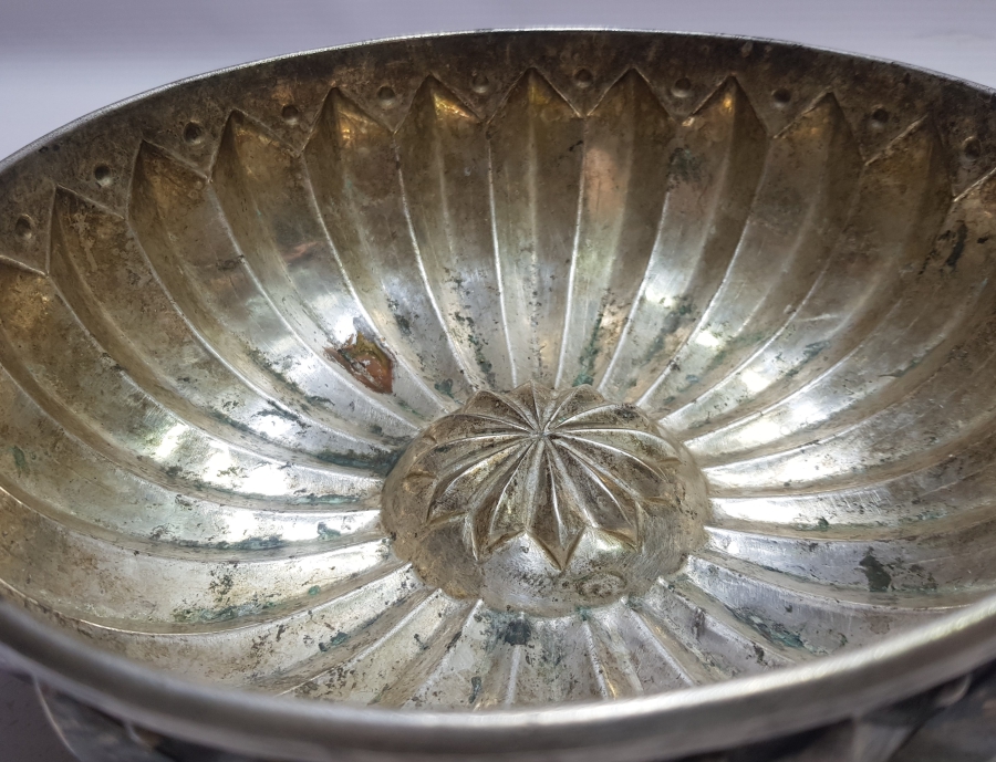 OSMANLI DÖNEMİ ESERİ İSTANBUL GÜMÜŞ KAPLAMA HAMAM TASI