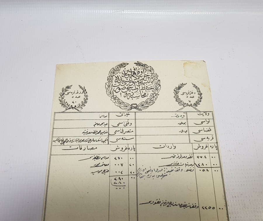 OSMANLI DÖNEMİ BURDUR'DA BİR MEDRESENİN HAYRATI İÇİN EVKAFI HUMAYUN MUHASEBE EVRAKI