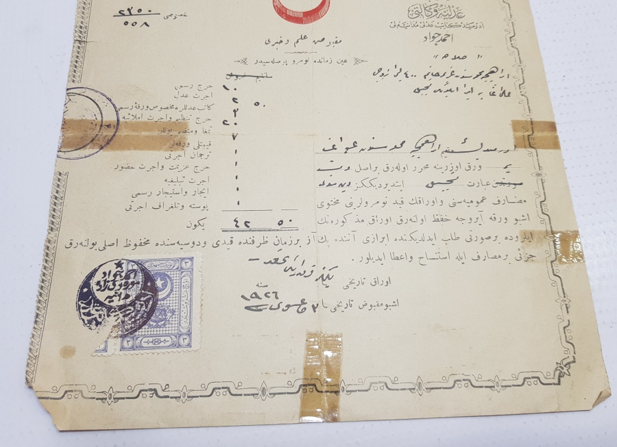 BALIKESİR EDREMİT - OSMANLICA NOTER EVRAKI