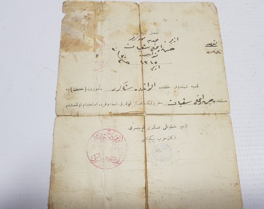 1. DÜNYA SAVAŞI ÇOK NADİR SEFERBERLİK KAĞIDI