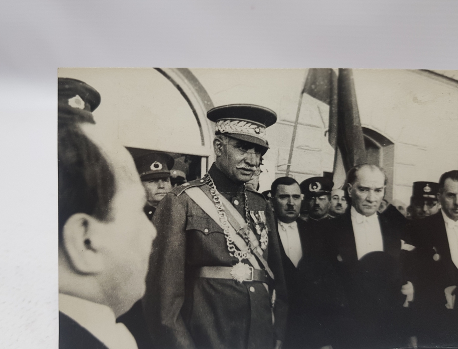 ORİJİNAL ATATÜRK VE ŞAH RIZA PEHLEVİ FOTOĞRAFI