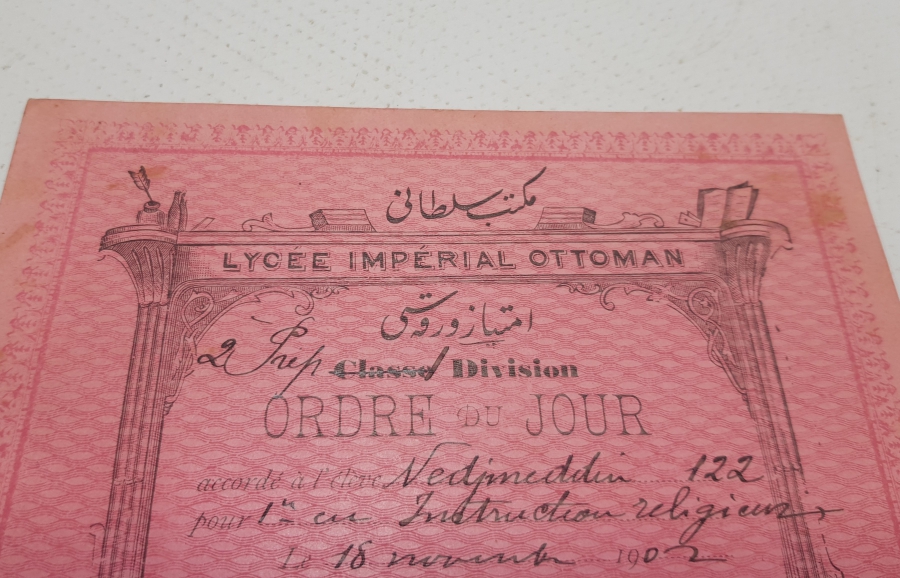 1902 TARİHLİ GALATASARAY LİSESİ İMTİYAZ BELGESİ