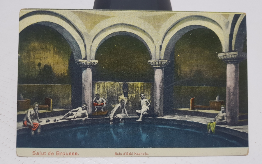OSMANLI DÖNEMİ BURSA KAPLICALARI KARTPOSTAL