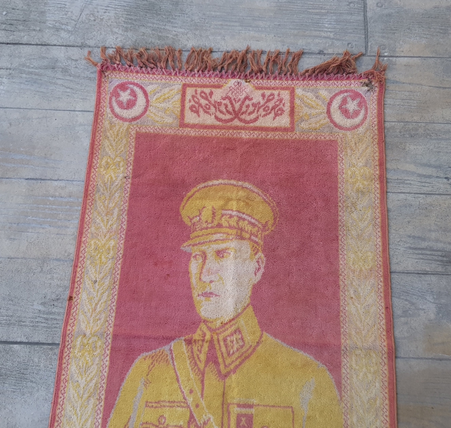 OSMANLICA YAZILI ÇOK NADİR ATATÜRK DUVAR HALISI