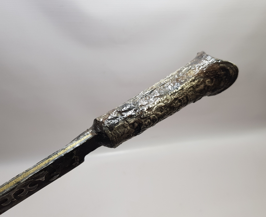 OSMANLI DÖNEMİ GÜMÜŞ SAPLI OSMANLICA YAZILI GİRİT YATAĞANI