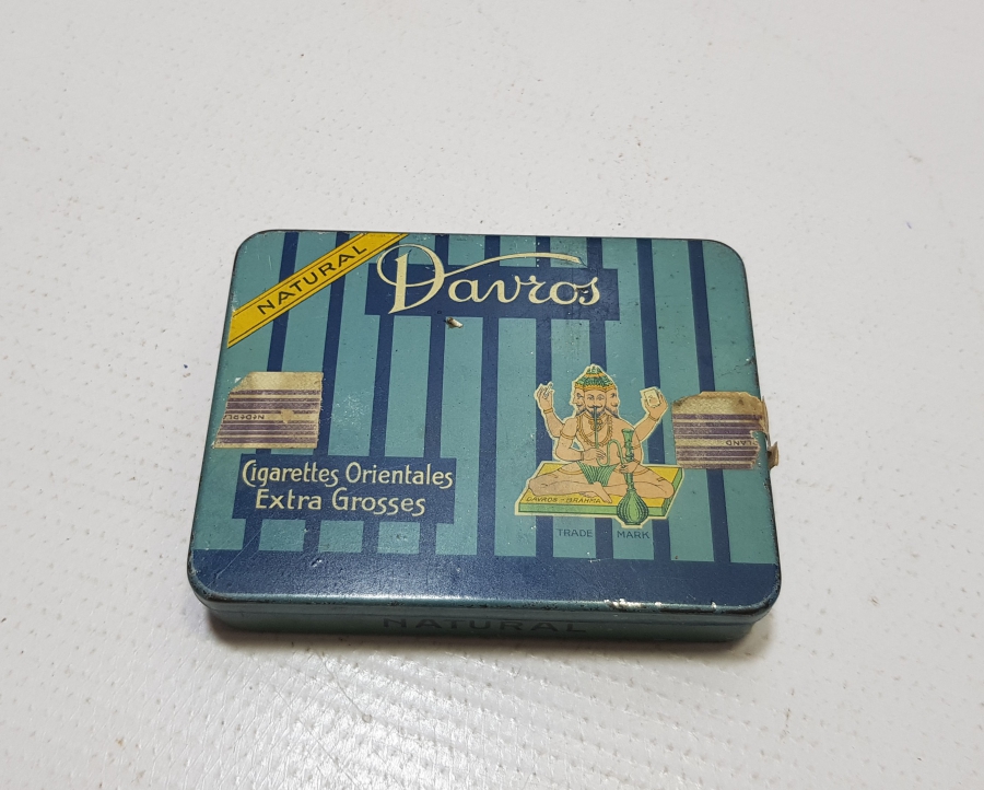 OSMANLI DÖNEMİ SMYRNE YAZILI TENEKE SİGARA KUTUSU