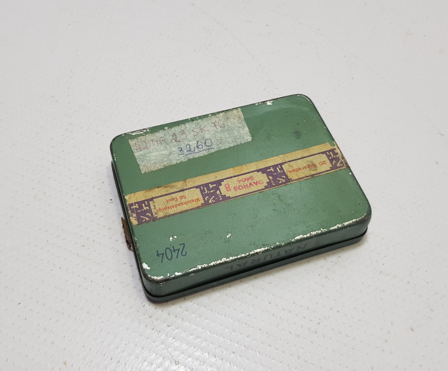 OSMANLI DÖNEMİ SMYRNE YAZILI TENEKE SİGARA KUTUSU