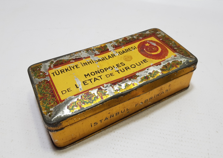 TÜRKİYE İNHİSARLAR İDARESİ TENEKE SİGARA KUTUSU