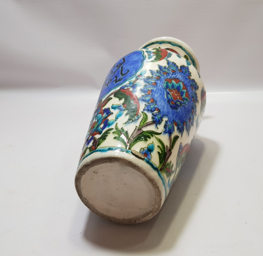 OSMANLICA KÜTAHYA YADİGARI YAZILI NADİR VAZO