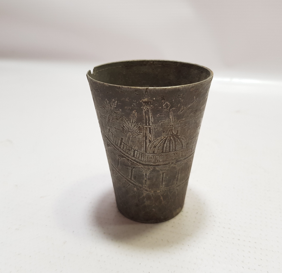 OSMANLI DÖNEMİ İSTANBUL İŞİ MEDİNE İ MÜNEVVERE YAZILI BARDAK