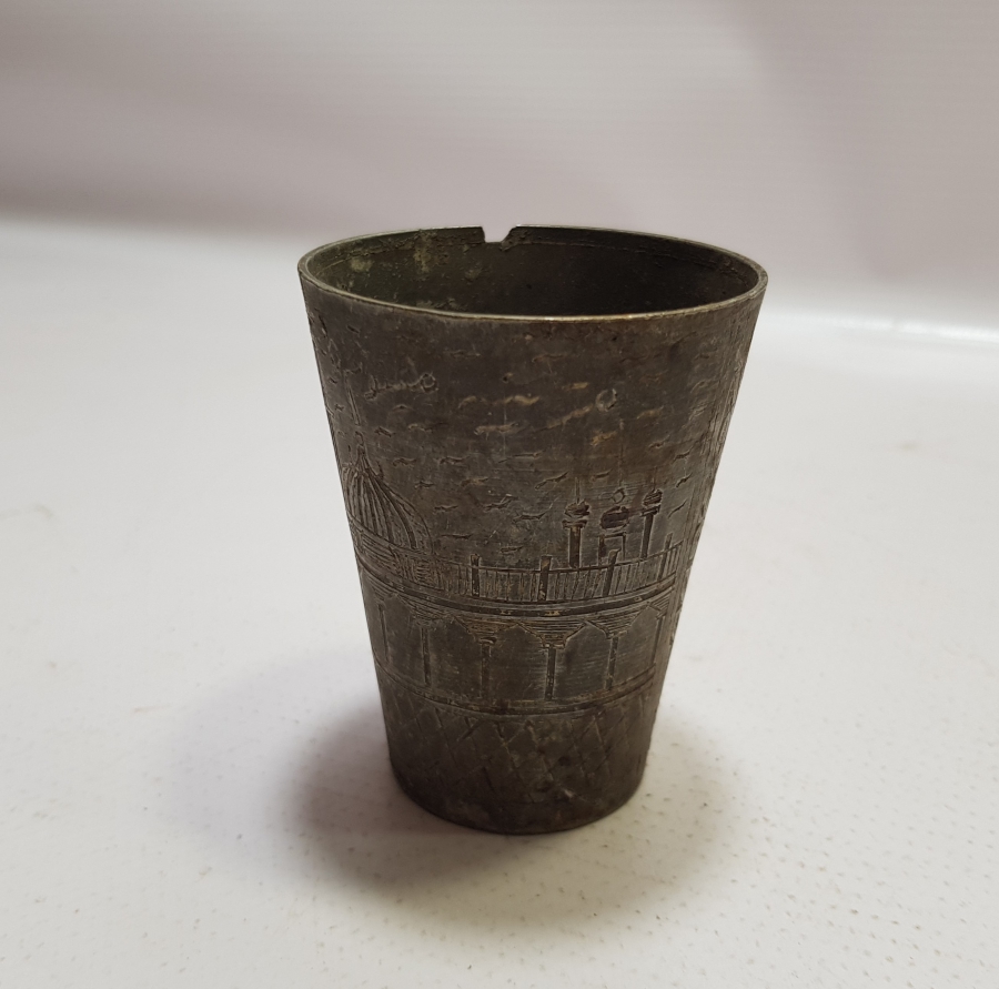 OSMANLI DÖNEMİ İSTANBUL İŞİ MEDİNE İ MÜNEVVERE YAZILI BARDAK