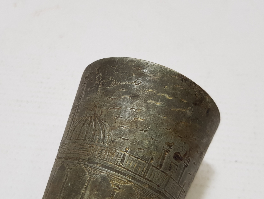 OSMANLI DÖNEMİ İSTANBUL İŞİ MEDİNE İ MÜNEVVERE YAZILI BARDAK