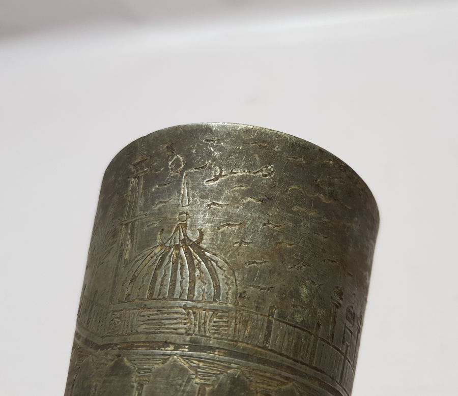 OSMANLI DÖNEMİ İSTANBUL İŞİ MEDİNE İ MÜNEVVERE YAZILI BARDAK