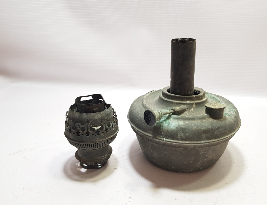 OSMANLI DÖNEMİ BAKIR HAZNELİ LAMBA