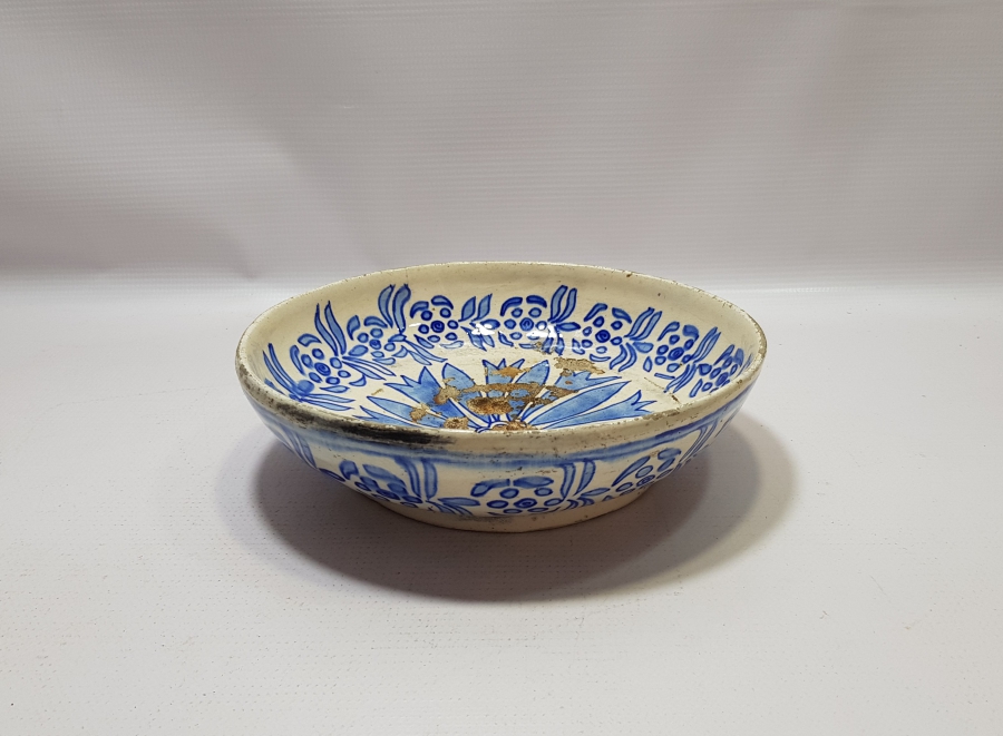 NADİR RENKTE OSMANLI DÖNEMİ İZNİK BÜYÜK BOY ÇİNİ KASE