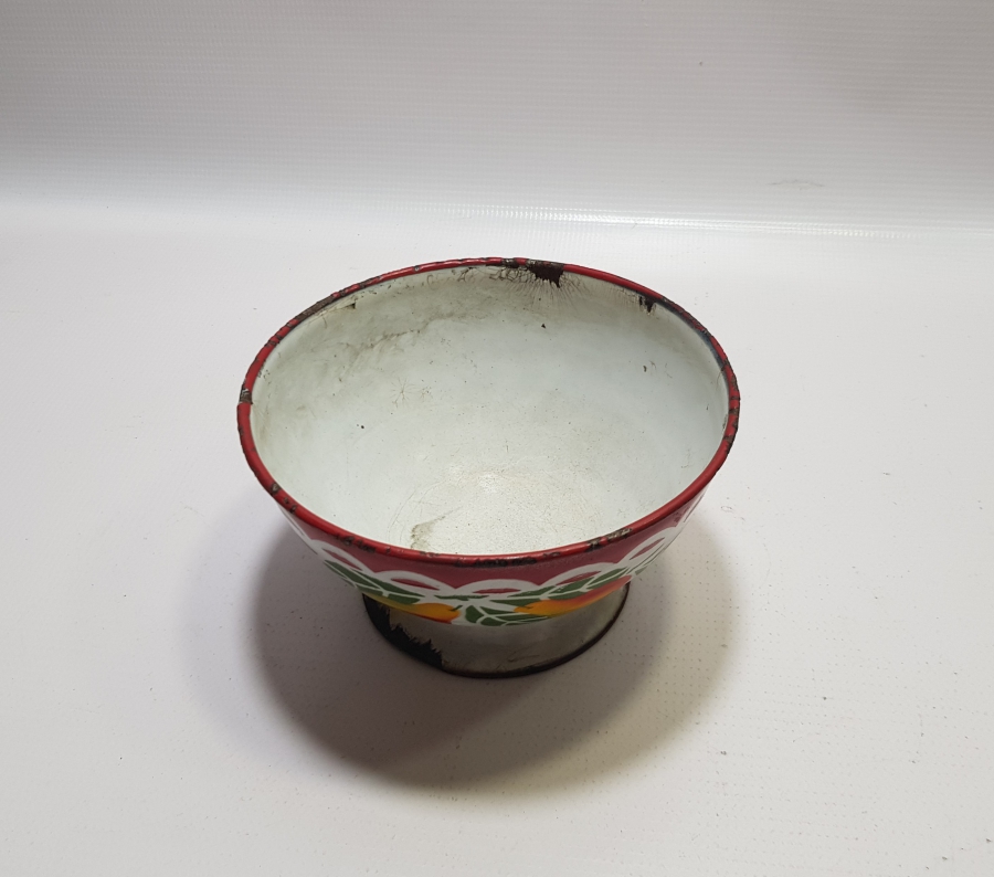 OSMANLI DÖNEMİ EL BOYAMA NADİR FORMDA MEŞHUR ARMUTLU EMAYE KASE