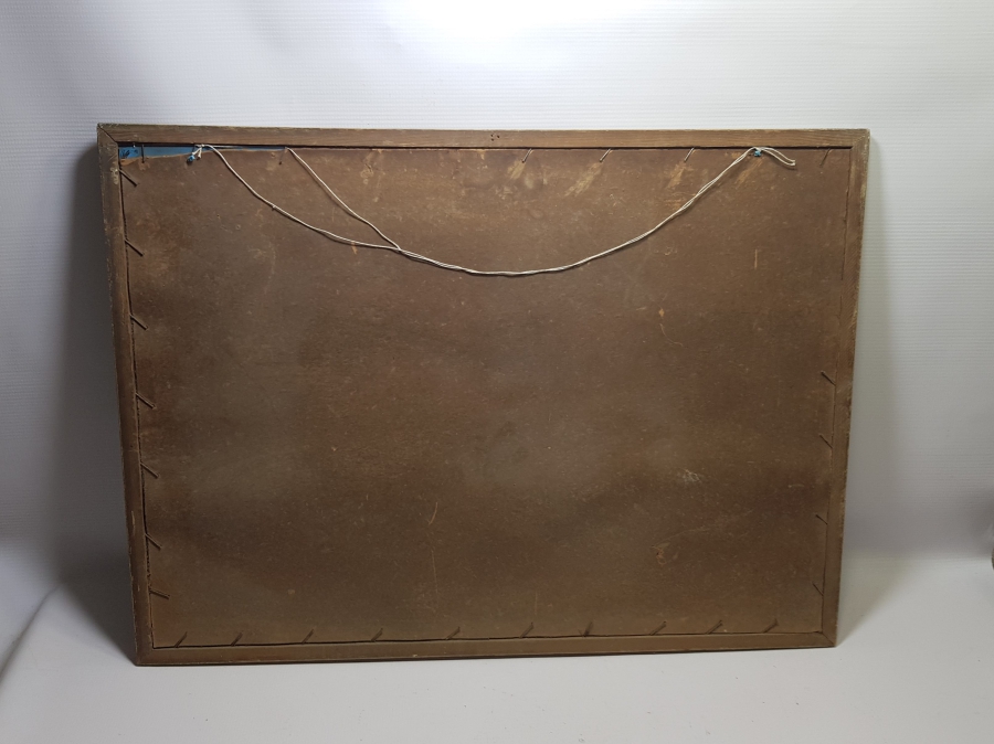 MEKKE İ ŞERİF GÖRSELLİ ANTİKA CAM ALTI PANO