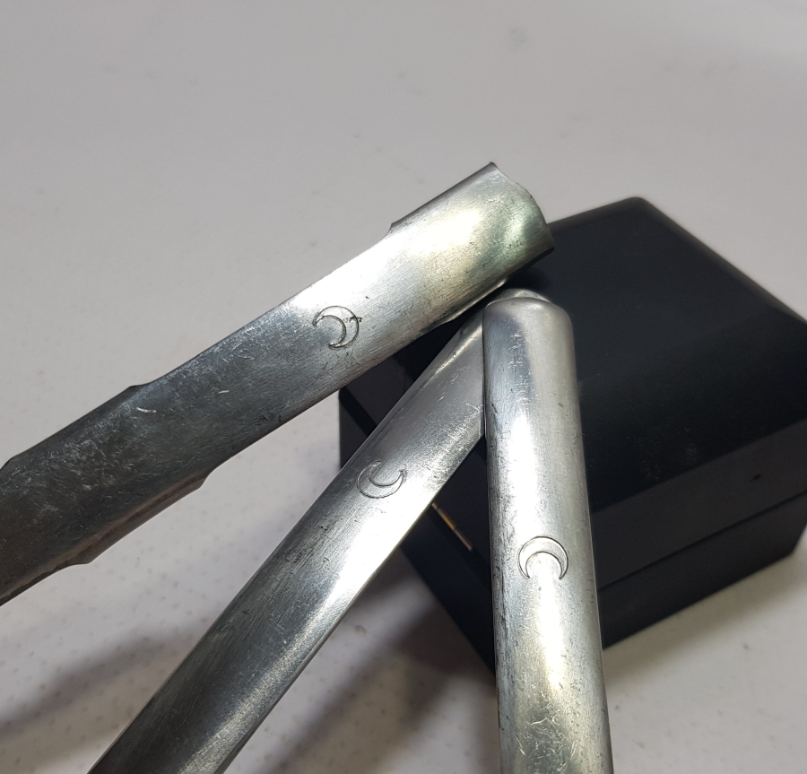 OSMANLI DÖNEMİ ÇOK NADİR HİLAL-İ AHMER ÇATAL BIÇAK KAŞIK SETİ