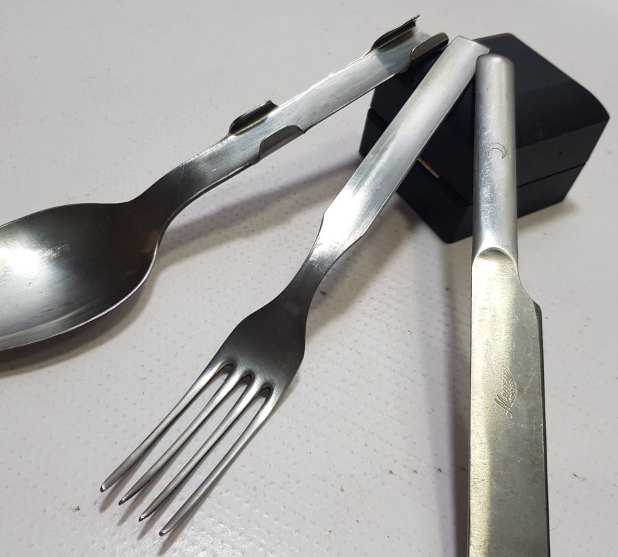 OSMANLI DÖNEMİ ÇOK NADİR HİLAL-İ AHMER ÇATAL BIÇAK KAŞIK SETİ