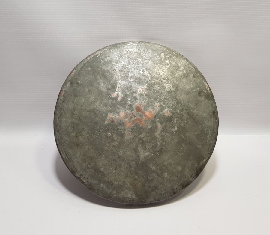 ÜZERİ RUMCA YAZILI VE TAMAMI KALEM İŞÇİLİKLİ OSMANLI DÖNEMİ KAHVE TEPSİSİ