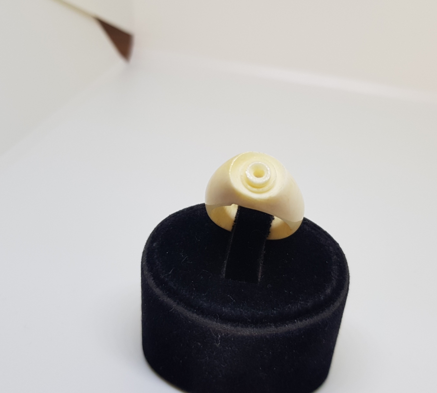 GÜL FORMLU YAPILMIŞ OSMANLI DÖNEMİ FİLDİŞİ YÜZÜK