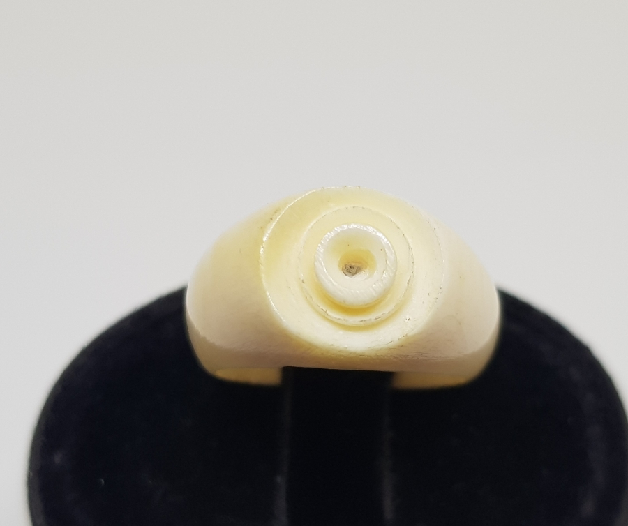 GÜL FORMLU YAPILMIŞ OSMANLI DÖNEMİ FİLDİŞİ YÜZÜK