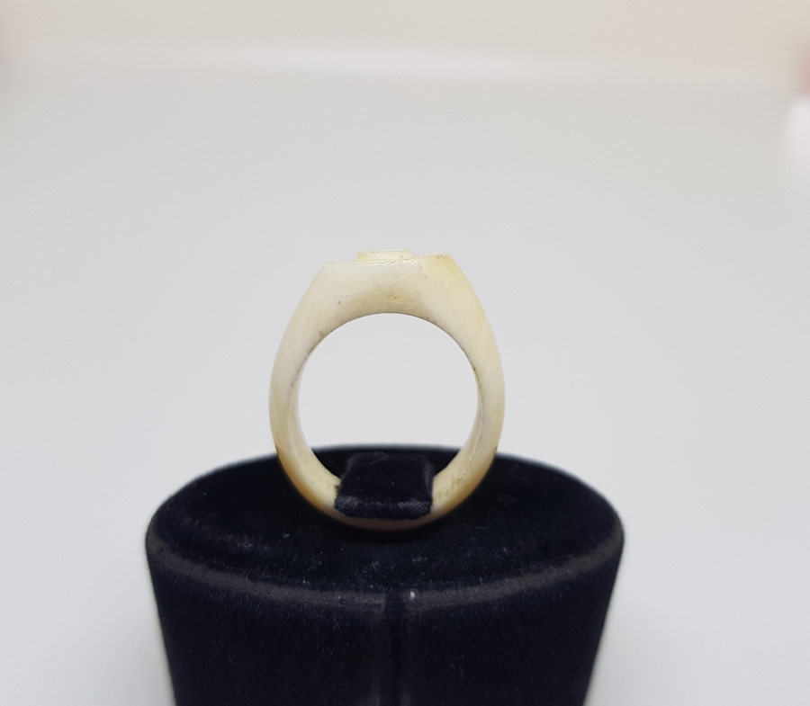 GÜL FORMLU YAPILMIŞ OSMANLI DÖNEMİ FİLDİŞİ YÜZÜK