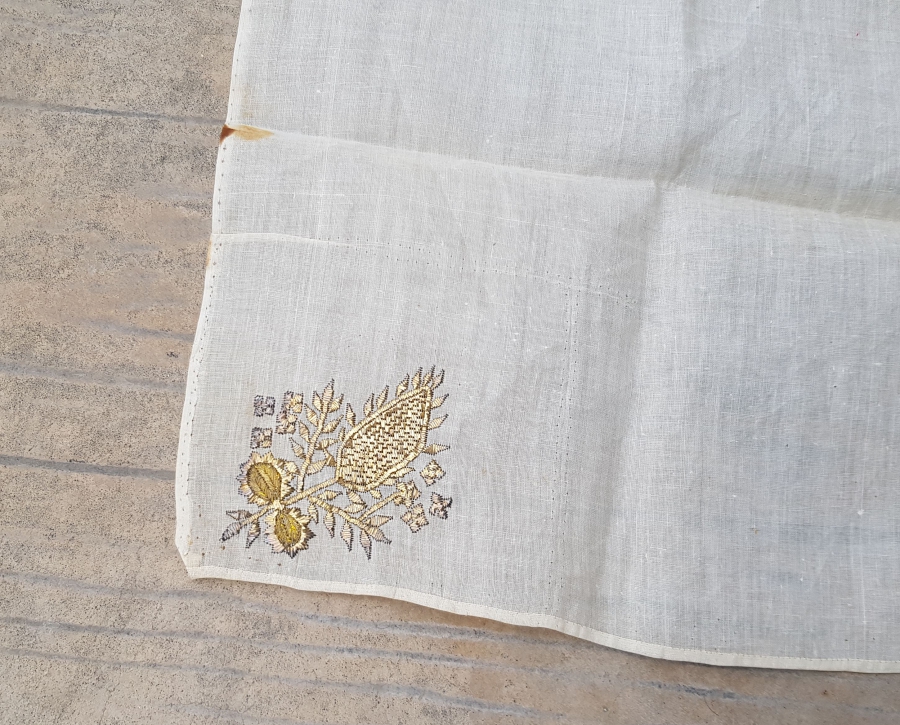 ALTIN VE GÜMÜŞ SIRMA İŞÇİLİKLİ BÜYÜK BOY OSMANLI DÖNEMİ İPEK ÇEVRE