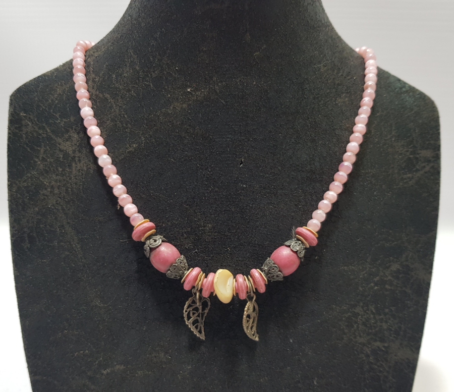 OSMANLI DÖNEMİ DOĞAL TAŞ VE GÜMÜŞ PARÇALARLA SÜSLÜ GERDANLIK