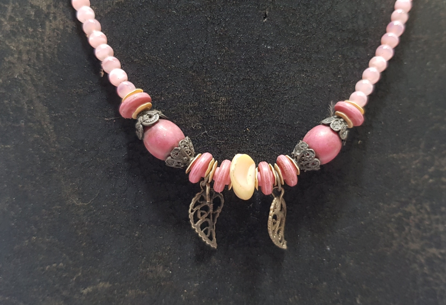 OSMANLI DÖNEMİ DOĞAL TAŞ VE GÜMÜŞ PARÇALARLA SÜSLÜ GERDANLIK