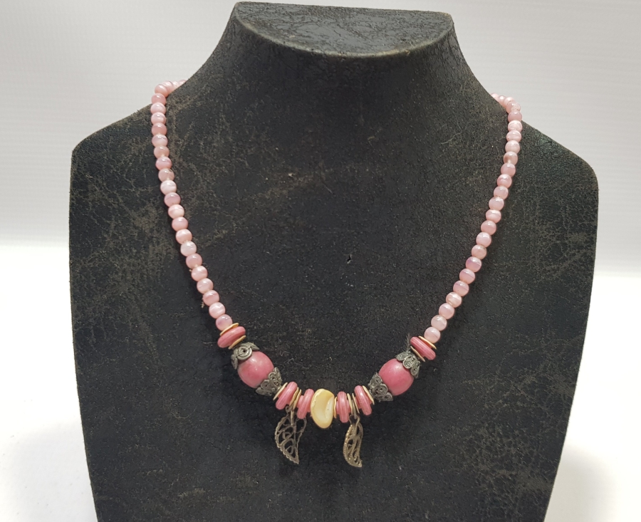 OSMANLI DÖNEMİ DOĞAL TAŞ VE GÜMÜŞ PARÇALARLA SÜSLÜ GERDANLIK