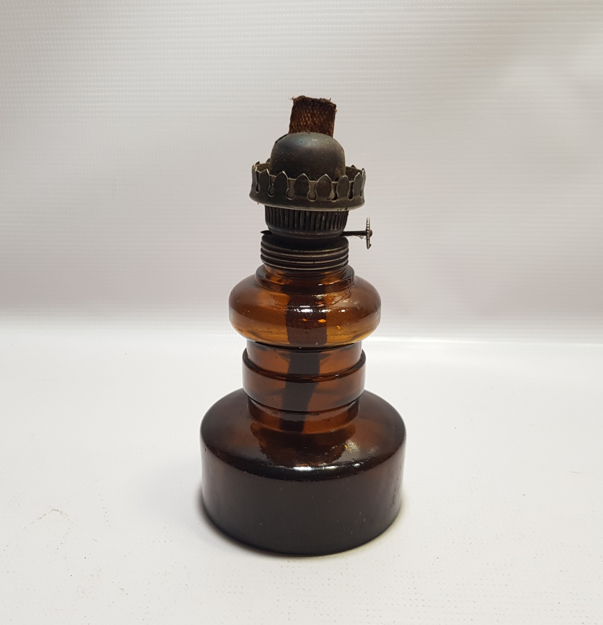 OSMANLI DÖNEMİ NADİR FORMDA RENKLİ HAZNELİ GAZ LAMBASI