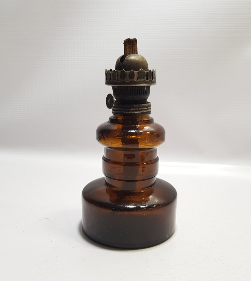 OSMANLI DÖNEMİ NADİR FORMDA RENKLİ HAZNELİ GAZ LAMBASI