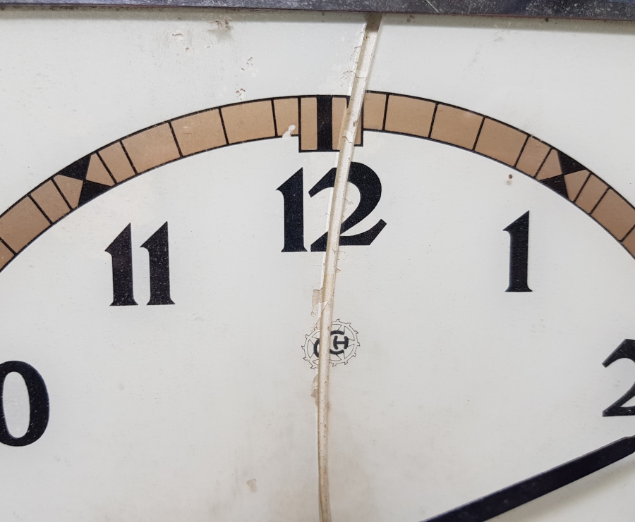 1930LARDAN ÇEKOSLAVAK YAPIMI EL BOYAMA CAM ALTI DUVAR SAATİ