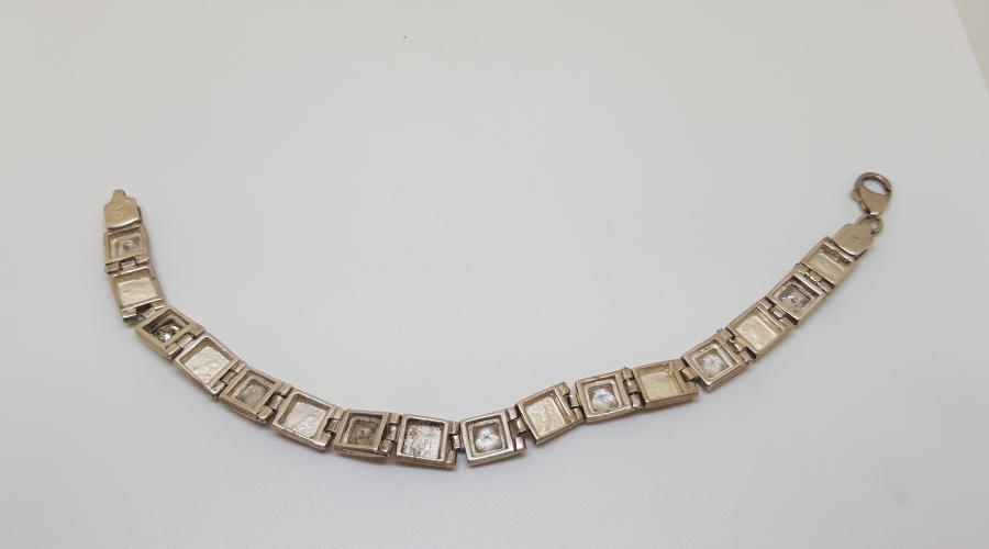 NECEF TAŞLI ÖZEL YAPIM GÜMÜŞ BİLEKLİK