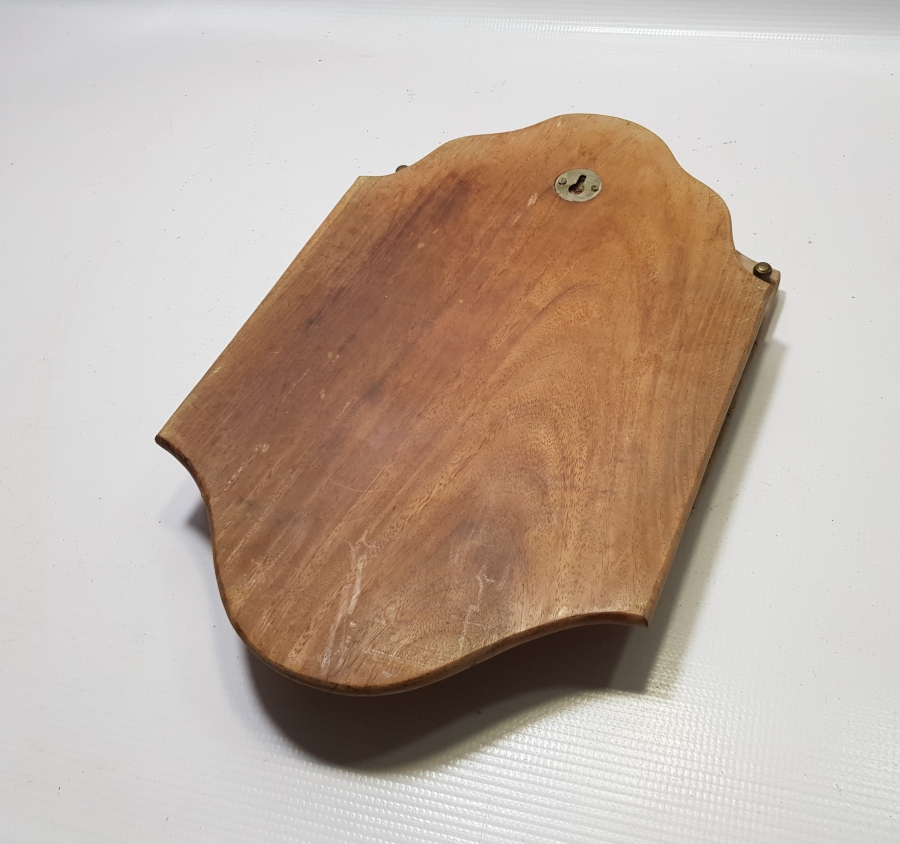 ÜZERİ PİRİNÇ ÇAKMA İŞÇİLİKLİ ANTİKA AHŞAP LAMBALIK - KAVUKLUK