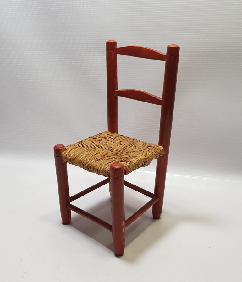 OSMANLI DÖNEMİ EL YAPIMI HURMA HASIRLI HİCAZ HATIRASI OYUNCAK ÇOCUK SANDALYESİ