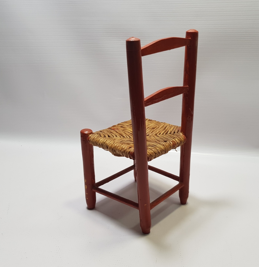 OSMANLI DÖNEMİ EL YAPIMI HURMA HASIRLI HİCAZ HATIRASI OYUNCAK ÇOCUK SANDALYESİ