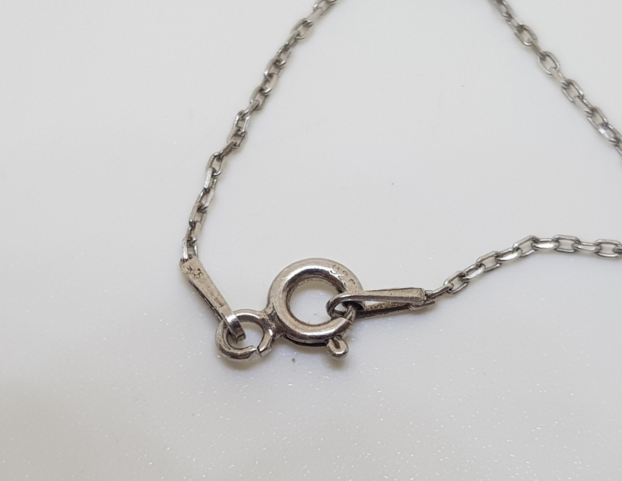 SAFİR TAŞLI VE ATATÜRK İMZASI GÖRSELLİ GÜMÜŞ KOLYE