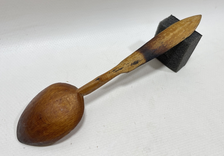 ÜZERİ OSMANLICA YAZILI OSMANLI DÖNEMİ TEKKE İŞİ TAHTA KAŞIK