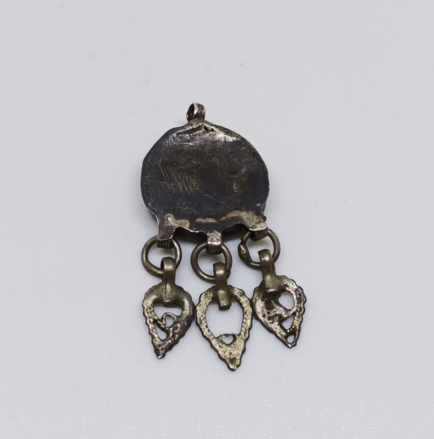 AKİK TAŞLI OSMANLI DÖNEMİ GÜMÜŞ KOLYE UCU