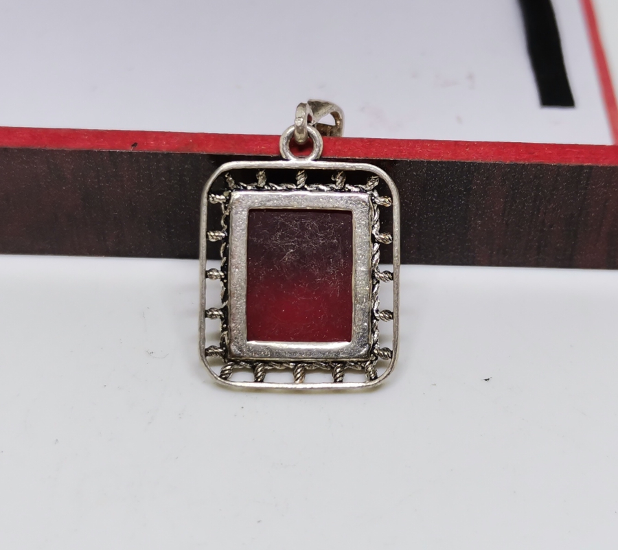 AKİK TAŞLI GÜMÜŞ KOLYE UCU