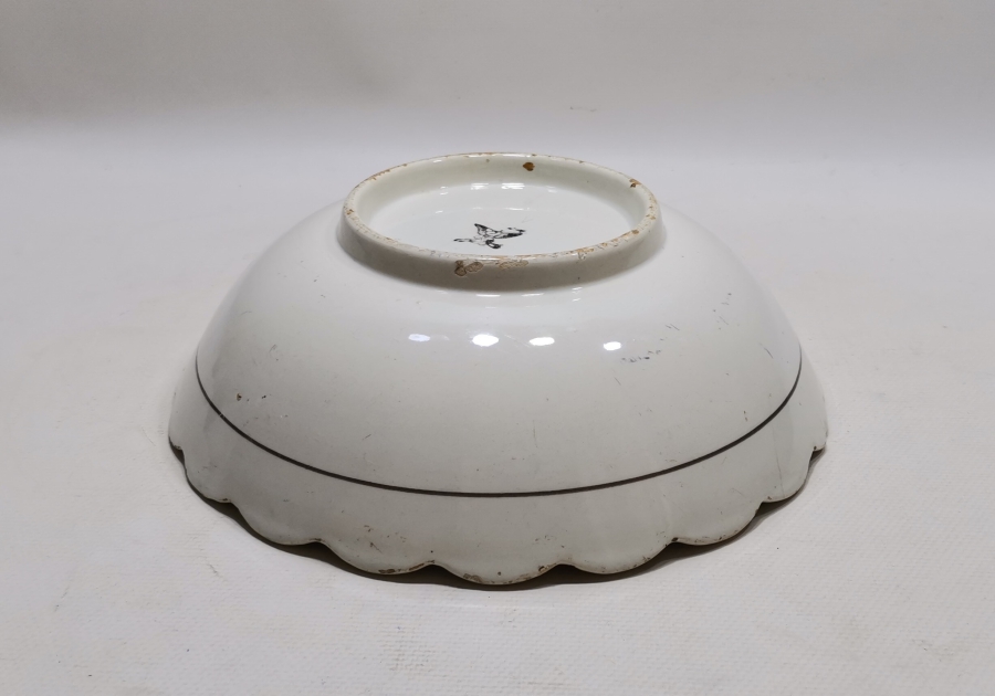 OSMANLI DÖNEMİ NADİR FORMDA EL BOYAMA BÜYÜK BOY PORSELEN KASE