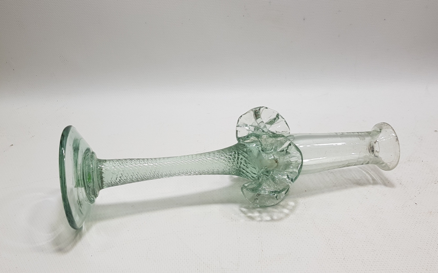 ÜFLEME CAMDAN MAMUL KOPARMA İŞÇİLİKLİ ANTİKA MUMLUK