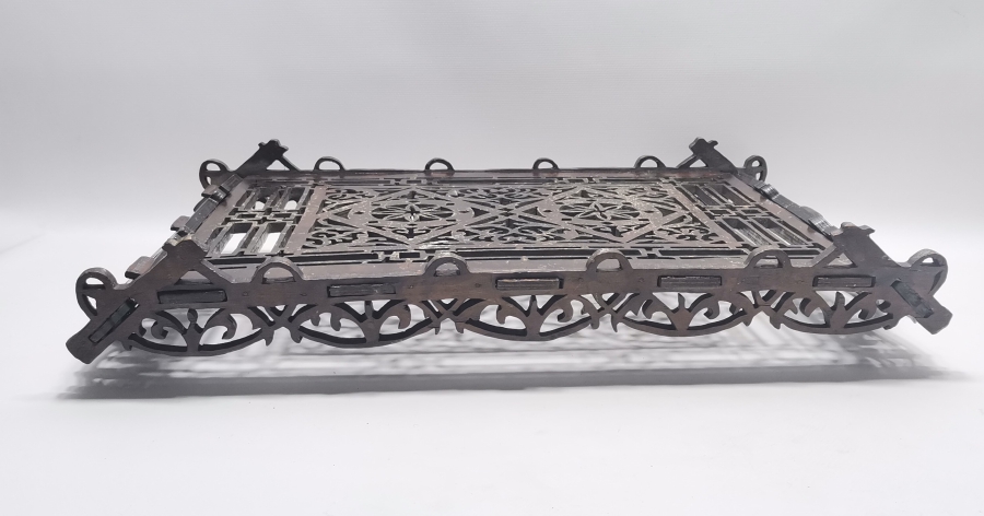 OSMANLI DÖNEMİ TESTERE İŞÇİLİKLİ EL YAPIMI ÇOK NADİR KAHVE TEPSİSİ