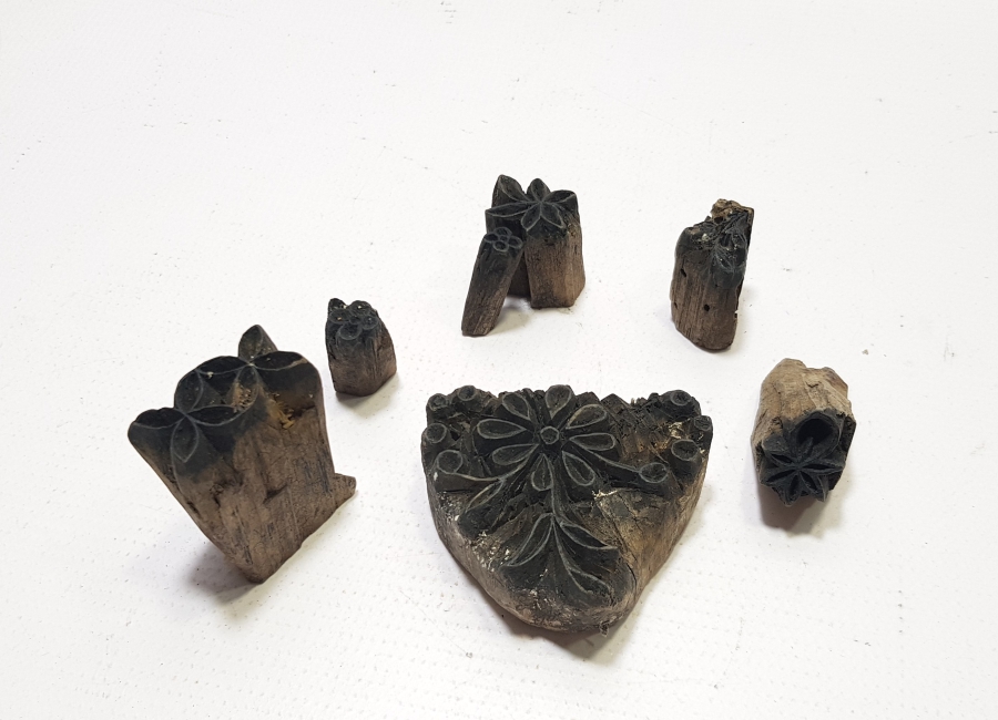 OSMANLI DÖNEMİ EL OYMA 7 ADET TOKAT İŞİ BASKI KALIBI LOTU