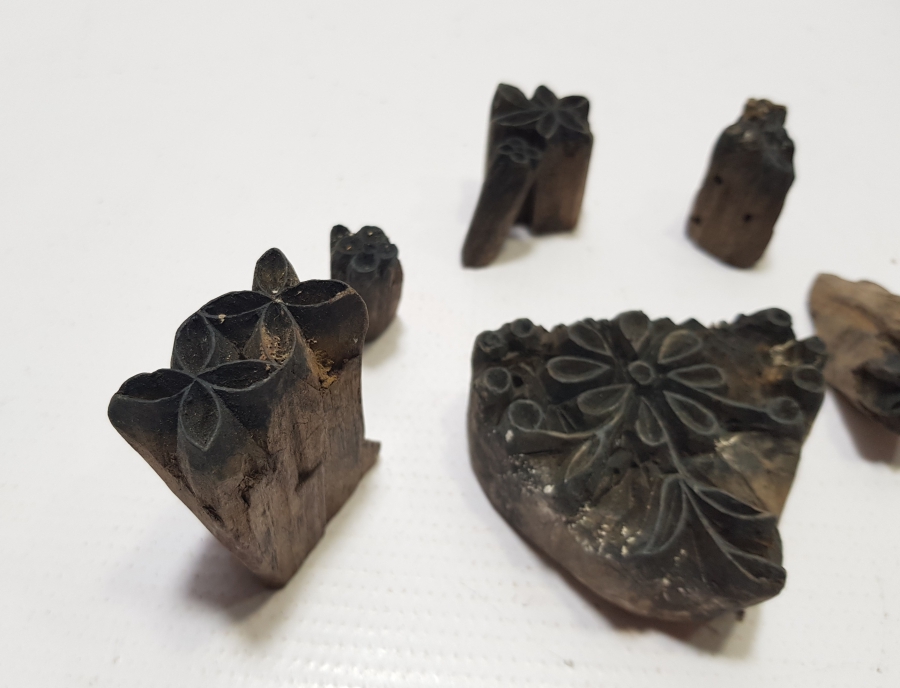 OSMANLI DÖNEMİ EL OYMA 7 ADET TOKAT İŞİ BASKI KALIBI LOTU