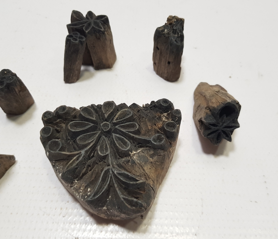 OSMANLI DÖNEMİ EL OYMA 7 ADET TOKAT İŞİ BASKI KALIBI LOTU