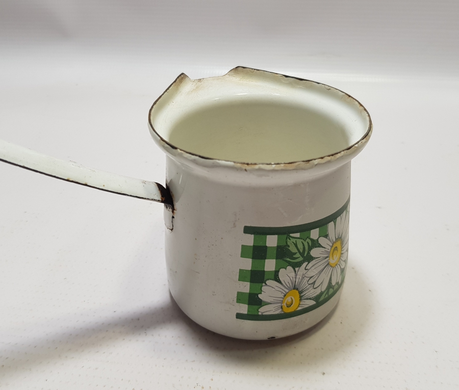 YERLİ YAPIM ANTİKA EMAYE CEZVE